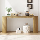U_STYLE  Curved Design Console Table with Unique Vertical Stripe Design ,Suitable for Living Room,Study and Entrance