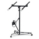 16ft Lift Drywall Panel Hoist Jack for Ceiling - Black