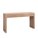 Modern Console Table with 4 Drawers – 59.2 Entryway Table in Natural Wood Finish
