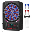 Electronic Dart Board, 13.5' Target Dartboard with 45 Games & 474 Variations for Up to 8 Players, 6 Dart Shafts with Flights & 50 Soft Tips, Color LED Cricket Scoring Screen for Home Party Bar