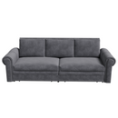 93.7 ' King Pull Out Sofa Bed, Chesterfield Sofa, 3-in-1 Velvet Convertible Sleeper Sofa with Nailhead Trim & Rolled Arm, Multi-Functional Sofa Bed for Living Room, Bedroom, Apartment, Office