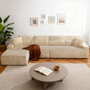 142' Cloud Modular Boneless Couch, Left Facing L-Shaped Chaise Sectional Sofa - No Assembly Required