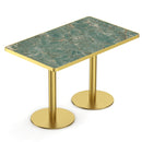 47.24'Tulip Dining Table, Sintered Stone Tabletop with Luxury Faux Marble Print, Stainless Steel Bracket Base, Scratch & Wear Resistant, Waterproof Surface,  Suitable for use in formatted restaurants.