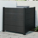 50' W x 49' H Outdoor Privacy Screen, Air Conditioner Fence, All-Weather Vinyl Privacy Fence Screens with Aluminum Posts, 2 Panels, Dark Grey