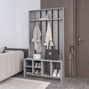 Van Hall Tree in Melamine, Open Storage y Coat Space, Smoke