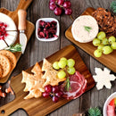 10pcs Acacia Wood Cutting Boards With Handles - 15.7' X 7.8' - Perfect For Pizza, Bread, Cheese, Charcuterie, Fruit & Vegetables