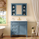 36'' Bathroom Vanity with  Medicine Cabinet, Modern Bathroom Storage Cabinet with 2 Soft Closing Doors, Single Sink Bathroom Vanity