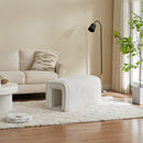 Ottoman Storage Bench Pet Supplies  Corduroy Bench Cat's nest to hide  For the Living Room, Entryway and Bedroom