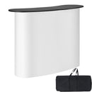 Portable Tradeshow Podium Table, 51.18' x 18.31' x 37.4', Display Exhibition Counter Stand Booth Fair with Wall, Foldable Promotion Retail Bar Table Pop Up Podium with Storage Rack, Carrying Bag