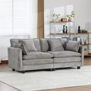 Cloud Sofa LoveSeat (Ottoman is not included), Modern Sectional Couch, for Living Room Bedroom and Apartment, Comfy Double Layer Upholstered Seat Cushion, Breathable Chenille Fabric, Gray,SS5012GY