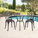 Best Choice Products 3-Piece Outdoor Rust-Resistant Cast Aluminum Patio Bistro Set Black