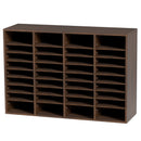Literature Organizers, 36 Compartments Office Mailbox with Adjustable Shelves, Wood Literature Sorter 39.3x12x26.8 inches for Office, Home, Classroom, Mailrooms Organization, EPA Certified Brown
