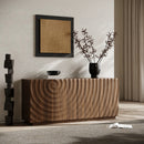 Buffet Cabinet with Storage ,4 Doors Modern Accent Storage Sideboard,Luxurious Floor Cabinet Buffet with Freestanding Anti Dumping for Kitchen, Living Room, 59' Wide Rectangular Sideboard (Walnut)