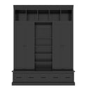 78.7''H Hall Tree with Bench and 5 Storage Cubbies, Modern Entryway Storage Organizer Cabinet with 4 Doors, 5 Drawers and Adjustable Shelves for Hallway, Entryway, Living Room
