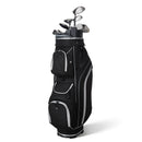 Golf Cart Bag, 14 Way Top Divider Organizer, Golf Club Bag with Full-length Divider, Storage Pockets, Shoulder Strap, Rain Hood, Smooth Zippers, High-Strength 900D Polyester for Men & Women
