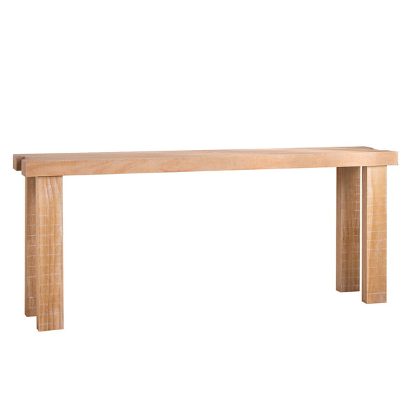 Rustic Natural Wood Console Table – 77'Entryway Table with Modern Farmhouse Design – Long Narrow Sofa Table for Living Room, Hallway, or Behind Couch – Light Wood Finish
