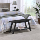 Elyz Solid Wood Bench with Shelf, 36.1' Long, Espresso