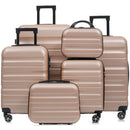 6-Piece ABS Hardshell Luggage Set - Lightweight & Durable Suitcases with Dual Spinner Wheels, Carry-On & Check-In Sizes for Travel & Business