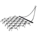 4FT Heavy-Duty Steel Drag Harrow,Field Leveling Chain Rake,Compatible with ATV UTV Compact Utility Tractors,Black Coated Durable Construction