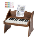 Kids Piano Keyboard, 25 Keys Wooden Digital Piano for Kids, Mini Music Educational Instrument Toy with Realistic Sound, Dual Power, Adjustable Volume for Toddlers, Boys Girls Learning, Walnut
