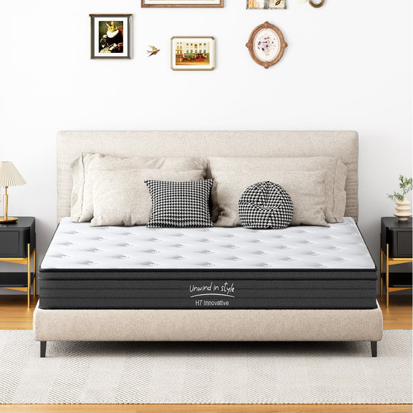 King Size Mattress,10 Inch Hybrid Mattress, Individually Pocketed Innerspring, Medium Firm