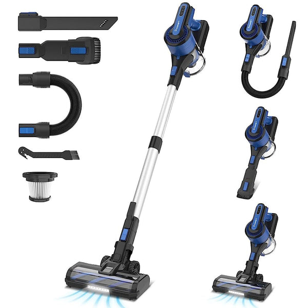 POWEART V870 BLUE Cordless Vacuum, 30KPa Suction, 350W Motor, 8-in-1 Cleaner