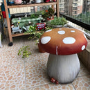 Mushroom Model Statue Stool, Outdoor Garden Resin Stool, 13.4-inch Oversized Forest Base Mushroom Model Stool, Courtyard Lawn Courtyard Summer Decoration Indoor Stool, Multi-purpose And Innovative Gar