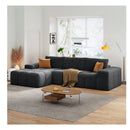 L-shaped modular combination sofa, no assembly required, deep seat sofa with 3 cushions, soft fabric upholstery, suitable for modern lounge chairs in living rooms and bedrooms