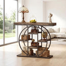 Chic Console Table with Multi-Tier Shelving,Modern Sofa Table,Versatile Entryway Table,Storage Console Table,Accent Table(Only 1Pcs Console Table)