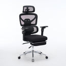 Ergonomic Home Office Desk Chair with Massage Lumbar Support,4D Headrest & 5D Armrests, Adjustable Back High and Seat Depth(Black)