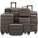 6-Piece ABS Hardshell Luggage Set - Lightweight & Durable Suitcases with Dual Spinner Wheels, Carry-On & Check-In Sizes for Travel & Business