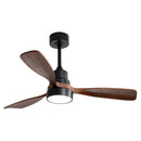 (Same as W882P186029) 48 Inch Wood Ceiling Fan With 3 Solid Wood Blades Remote Control Reversible DC Motor For Living Room