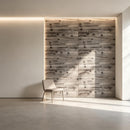 8-Pack 3D Faux Wood Polyurethane Wall Panels for Interior & Exterior Accent Walls