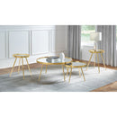 Lymon Gold 4-piece Round Coffee and End Table Set