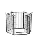 6 Panels Heavy-Duty Metal Playpen with Door, 39.37' H Dog Fence Pet Exercise Pen for Outdoor, Indoor