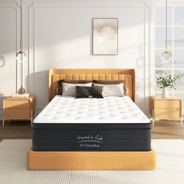 Twin Size Mattress,8 Inch Hybrid Mattress, Individually Pocketed Innerspring, Medium Firm