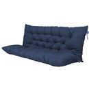3 Seater Outdoor Porch Swing Cushion with Backrest, 5 Inch Extra Thick Waterproof Swing Replacement Cushion, 2-3 Seat Thicken Patio Bench Cushion for Garden Backyard Outdoor Furniture (dark blue)