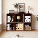 Book Shelf with 6 Storage Place Wooden Bookshelf Storage Organizer Diaplay CabinetWood