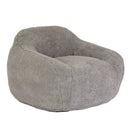 Giant Bean Bag Chair for Adults, Spacious Memory Foam Bean Bag Sofa with Armrests in Light Gray Teddy Fabric, Comfy Seating for Living Room or Bedroom