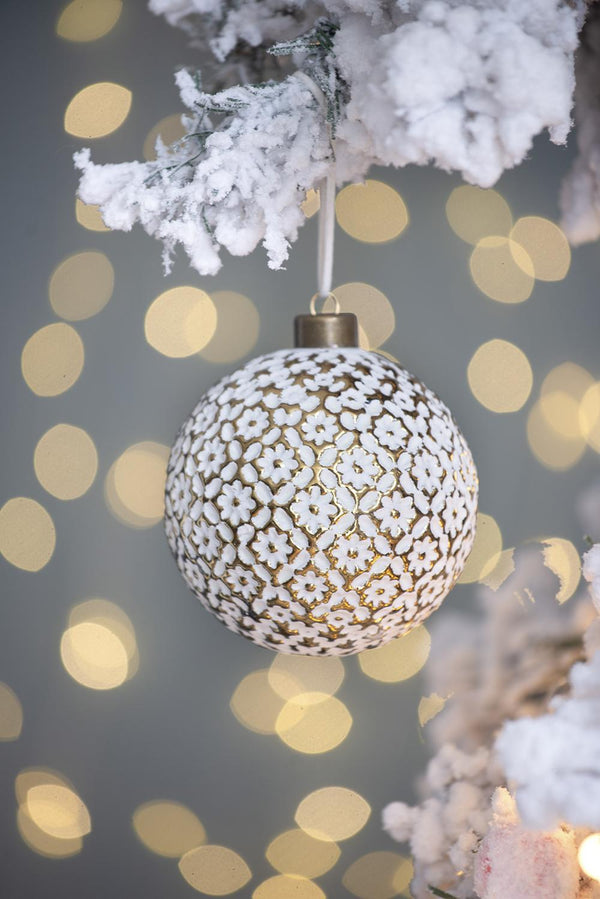 D3.9' Christmas Ball Ornaments, Glass Decorative Hanging Ball Christmas Tree Ornaments for Holiday Party Decorations, Set of 6