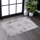 MAVAL Gold Washable Rug 2' x 3' Doormat Rug (Gray+Gold, 2' x 3')
