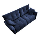 Modern Premium Two-Seater Sofa - Ergonomic Design with High-Resilience Foam Cushions in Blue Chenille Fabric for Living Room