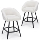 Bar Stools Set of 2,Upholstered Bar Stool with Back, 27 inch Height Counter Height Barstools for Home Kitchen Island