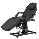 Electric Folding Salon Bed, Heavy Duty 440LBS Massage Table, Remote Control Adjustable Height PU Leather Facial Bed for Tattoo, Waxing, Spa, Medical – Black