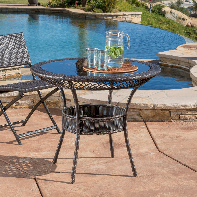 FIGI PE 34IN GLASS TABLE (KD)