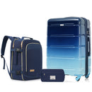 3-Piece Luggage Set  - 28in Checked Suitcase with TSA Lock Travel Duffel Bag Wet-Dry Toiletry Bag,navy