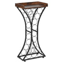 15 Bottle Wine Rack, Freestanding Floor Wine Holder Stand Liquor Cabinet with Wood Tabletop, Easy Assembly Floor Storage Rack, For Home Bar Kitchen Living Room Dining Room, Black
