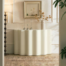 47.24 Inch Fiberglass Entryway Table for Living Room,Narrow Console Table, Modern Wavy Design Sofa Table Entrance Table for Hallway, Entrance,No need Assembly.W2582P427012