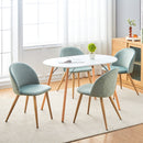 Modern Upholstered Dining Chairs with Brushed Fabric – Set of 1 or 2