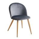 Set of 1 or 2 Modern Velvet Dining Chairs